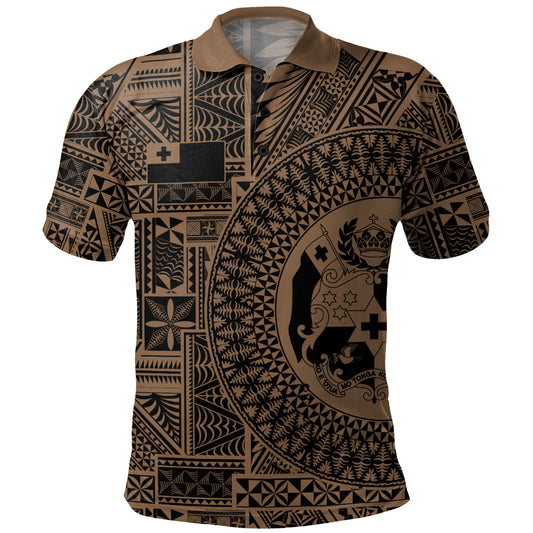 Tonga Polo Shirt Royal Seal Tribal Pattern