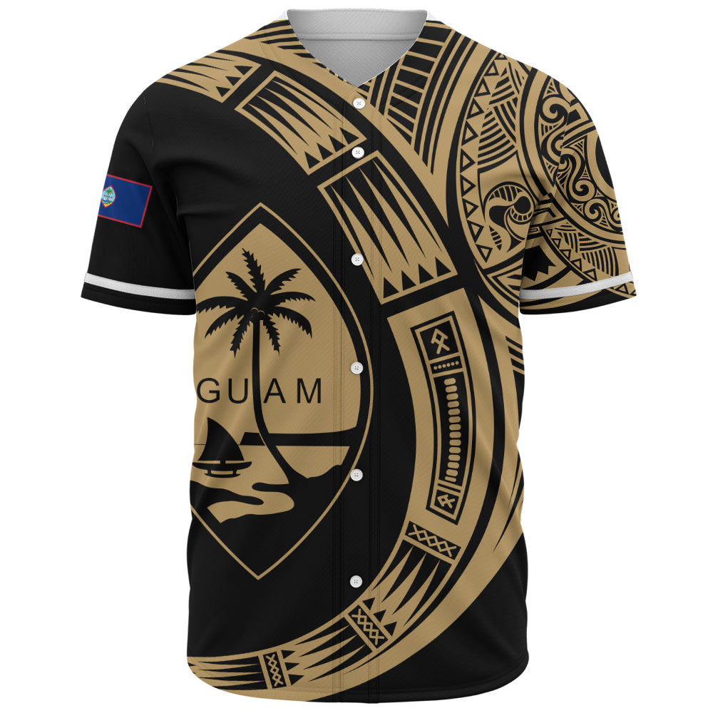 Guam Baseball Shirt Polynesia Tribal Spirits Of Guam Seal