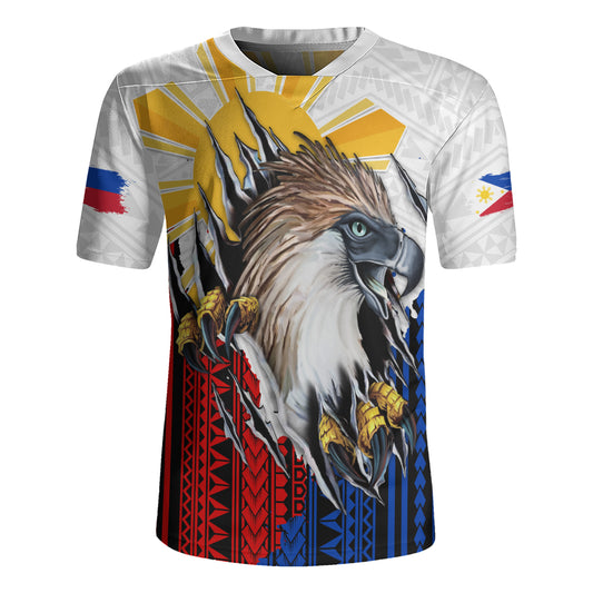 Philippines Filipinos Rugby Jersey Eagle Claws Scratching Grunge Style