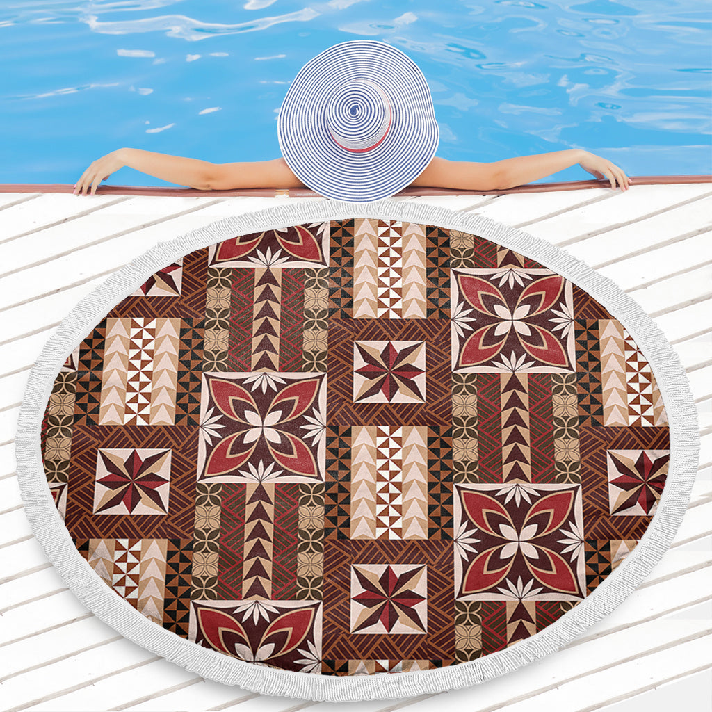 Samoa Beach Blanket Siapo Pattern Print