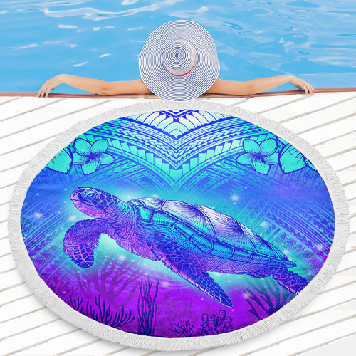 Hawaii Beach Blanket Turtle Underwater Sea Polynesian Style