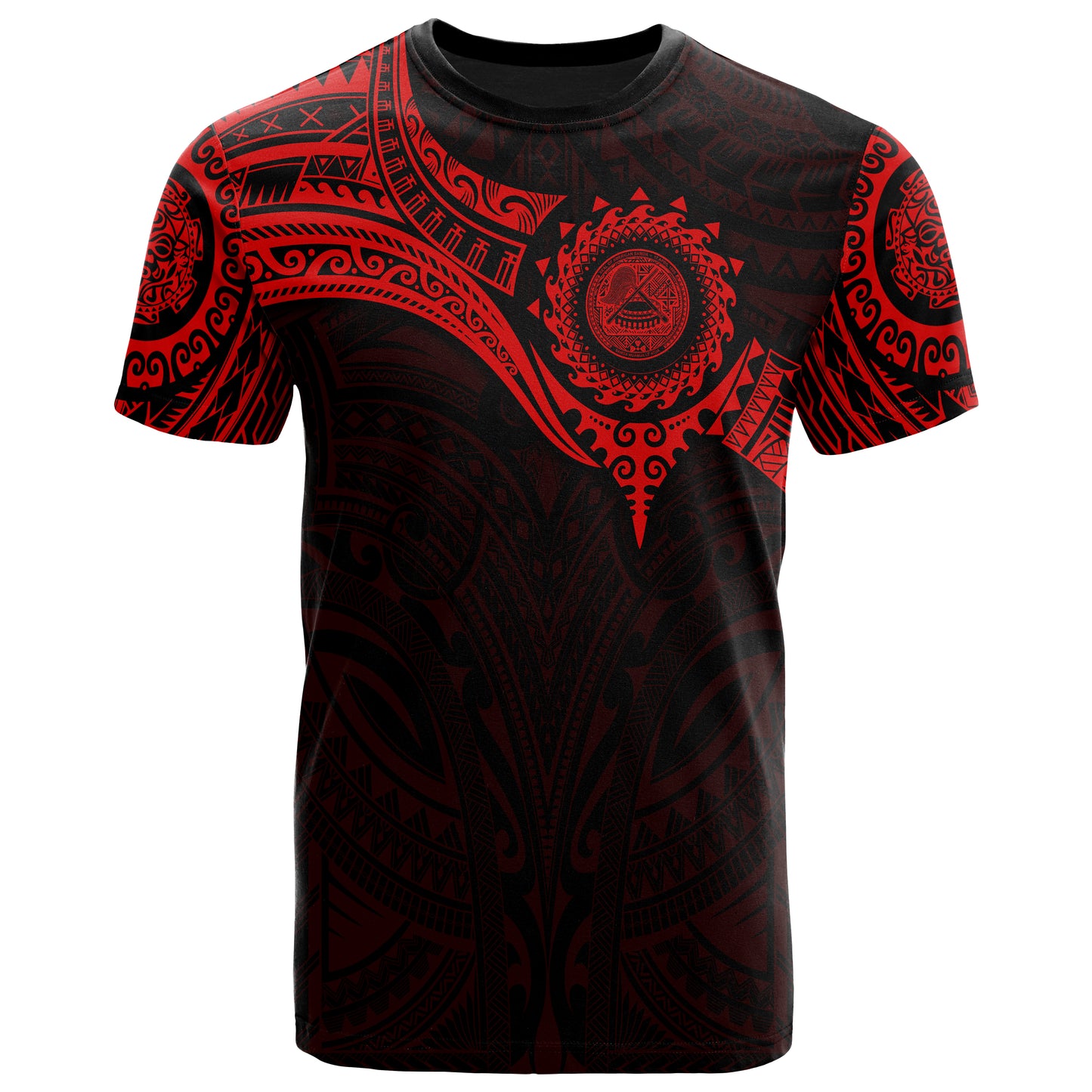 American Samoa Polynesian T-Shirt - Full Color Heart Shield