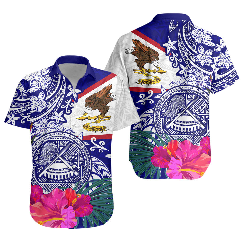 American Samoa Short Sleeve Shirt Flag Tribal Tropical Style