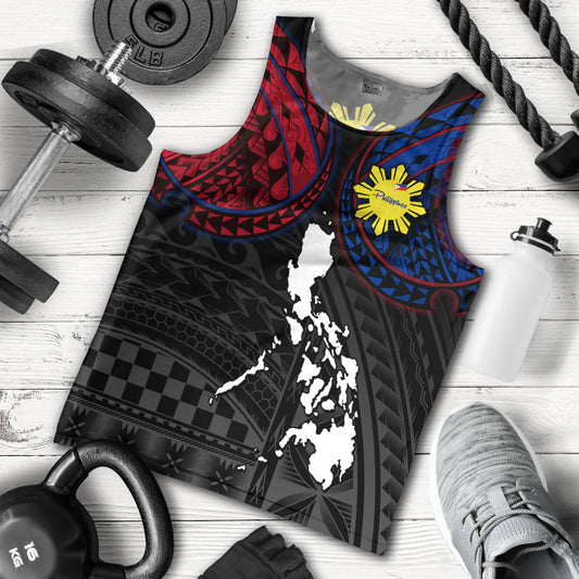 Philippines Tank Top - Philippines Half Sleeve Tattoo Patterns Style