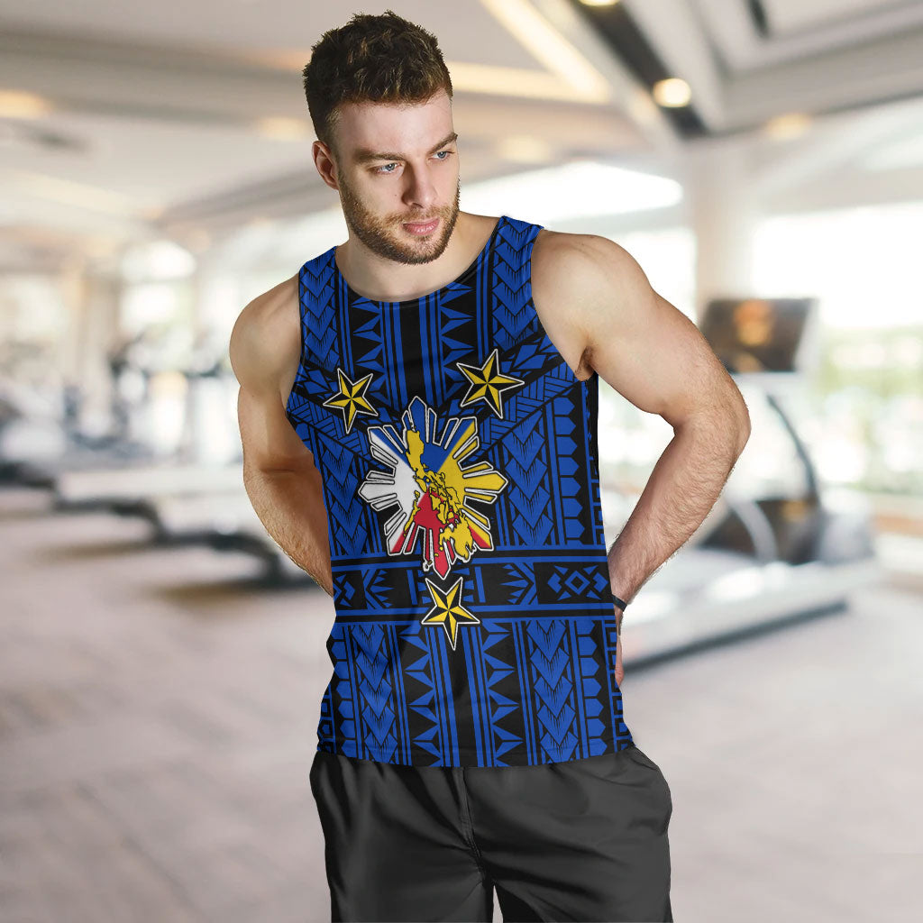 Philippines Tank Top - Filipino Sun And Stars Tribal Tattoo Patterns Style