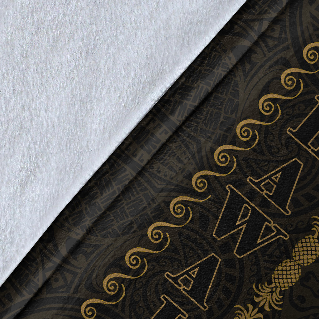 Hawaii Premium Blanket - Polynesian Map Style