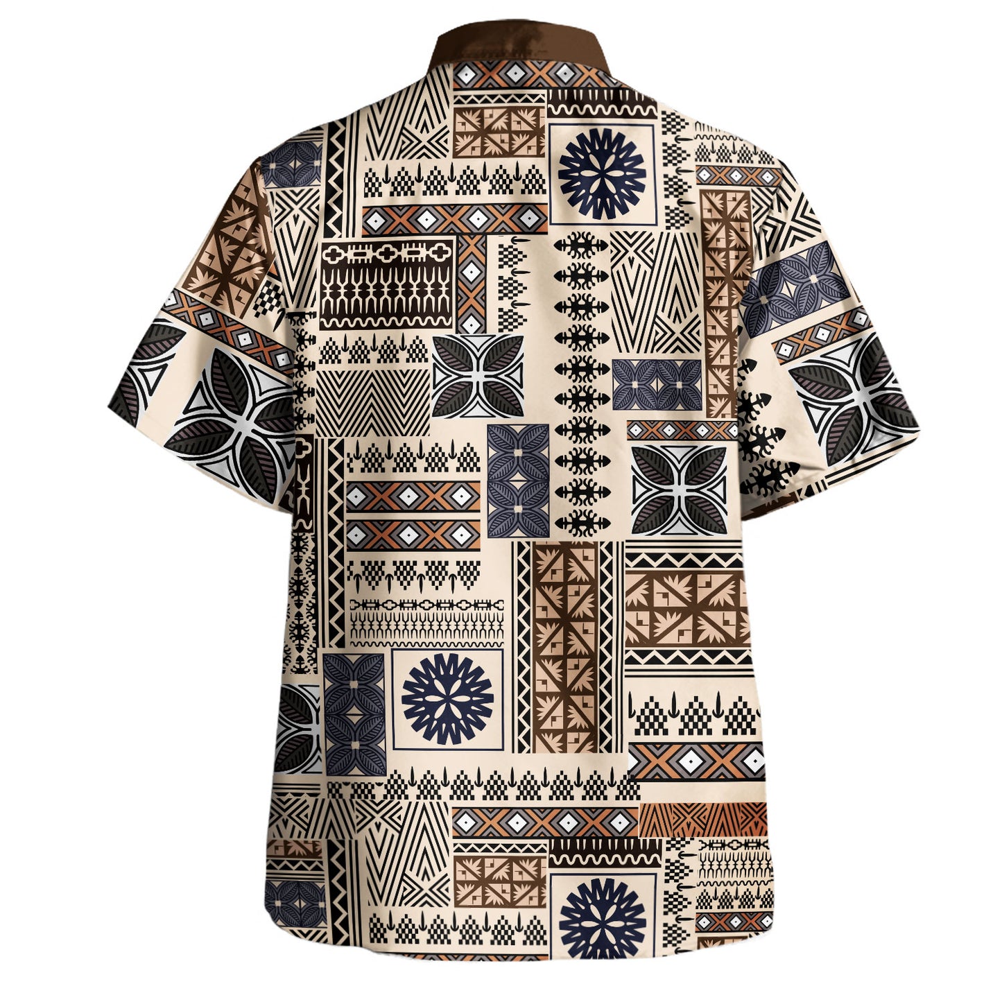 Fiji Combo Puletasi And Shirt Tapa Print Fabric