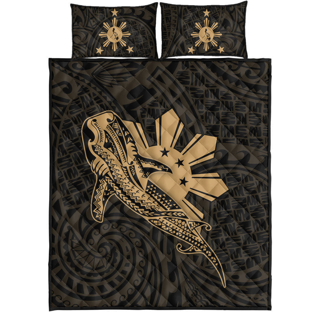 Philippines Filipinos Quilt Bed Set Tribal Whale Shark