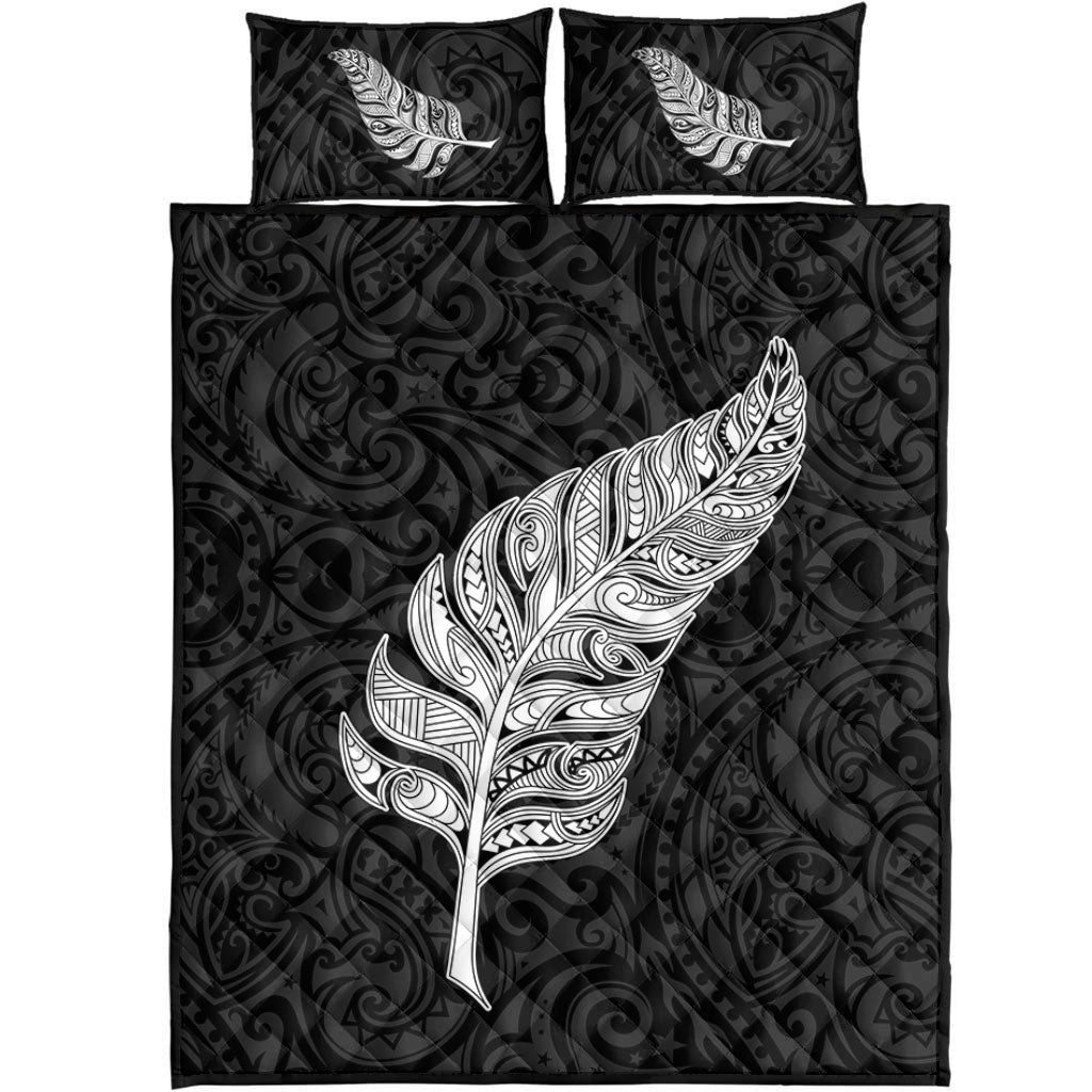 New Zealand Quilt Bed Set Maori Silver FernSimple Style