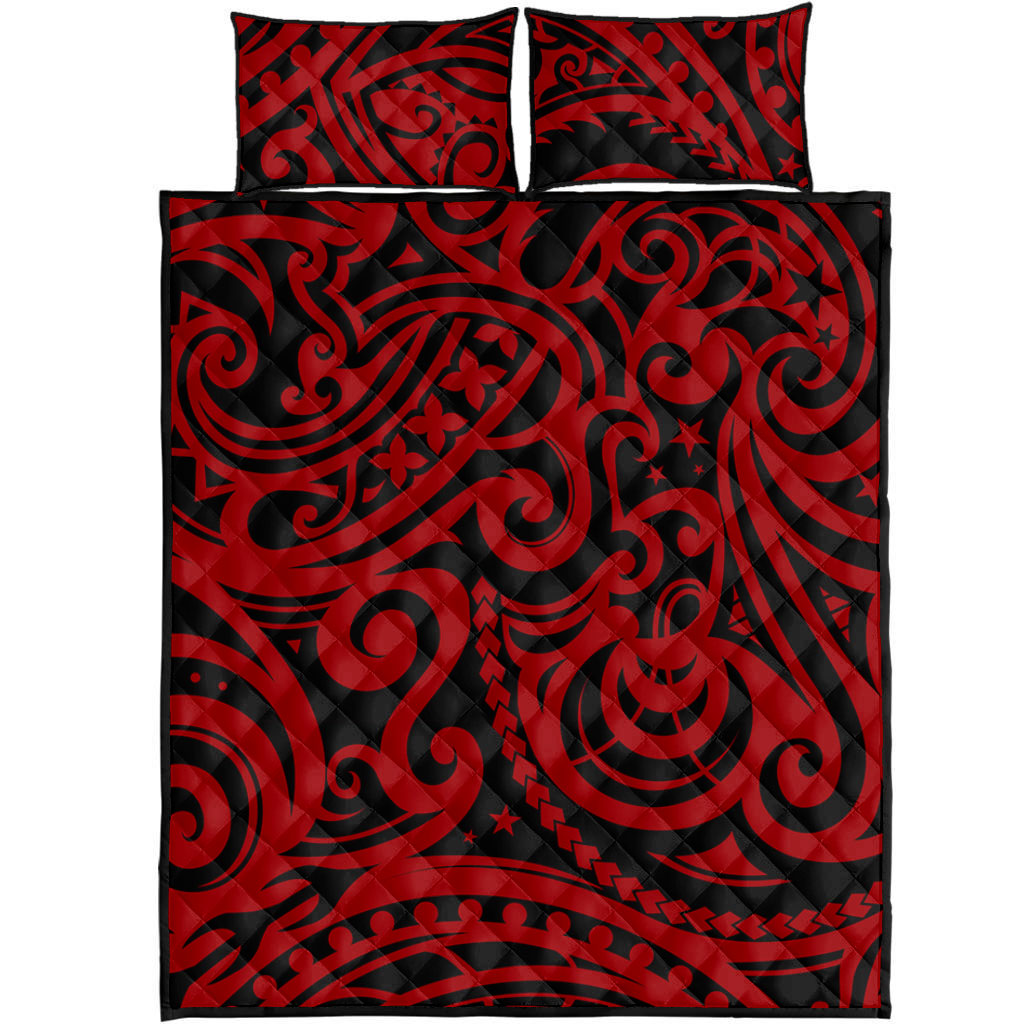 New Zealand Quilt Bed Set Maori Pattern Tattoo