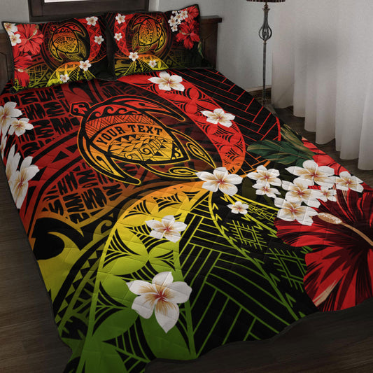 Hawaii Quilt Bed Set Custom Turtle Style Reggae Tropical