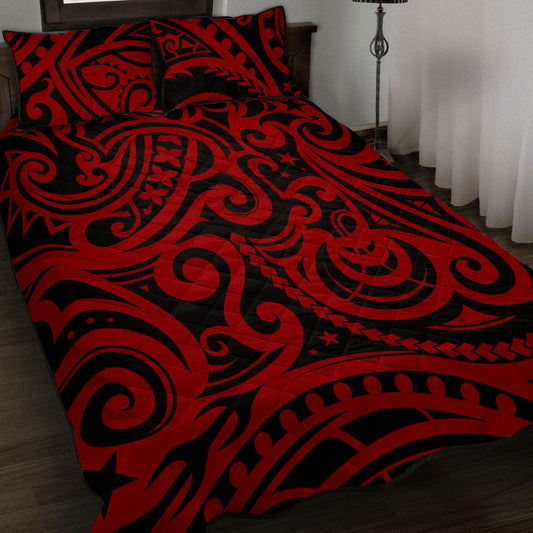 New Zealand Quilt Bed Set Maori Pattern Tattoo