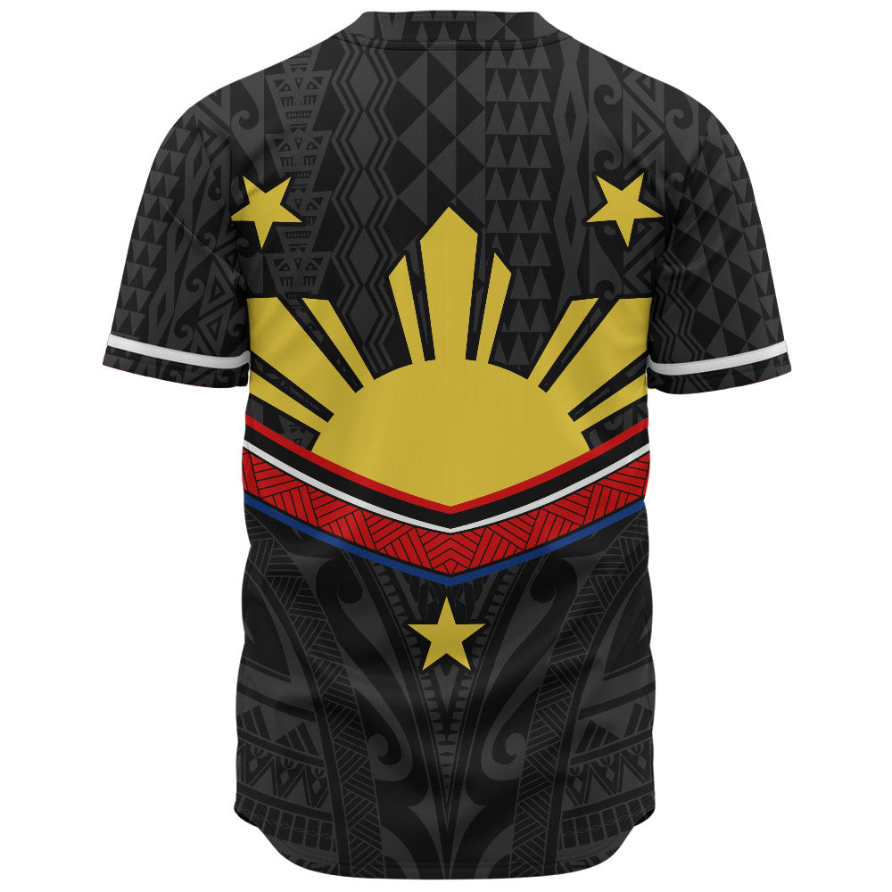 Philippines Filipinos Baseball Shirt Polynesian Inspired Tribal Tattoo
