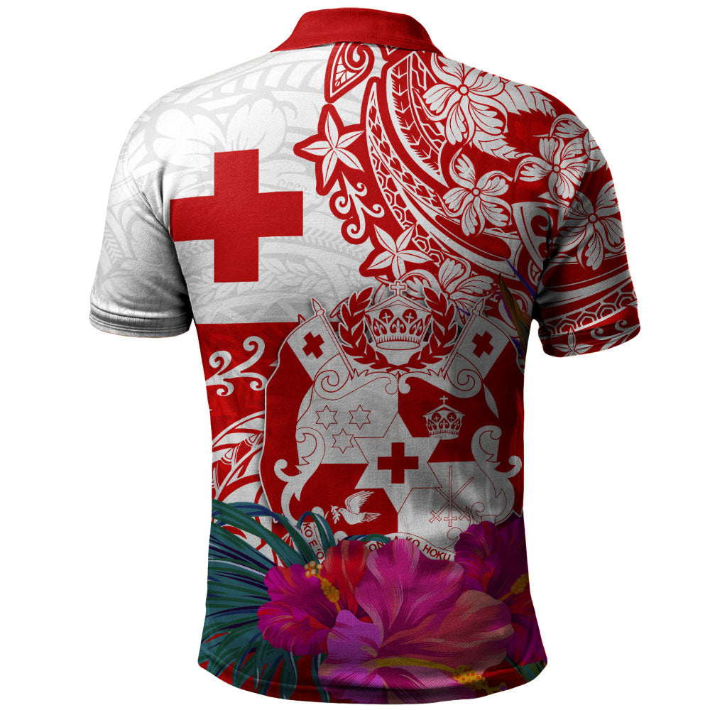 Tonga Polo Shirt Flag Tribal Tropical Style