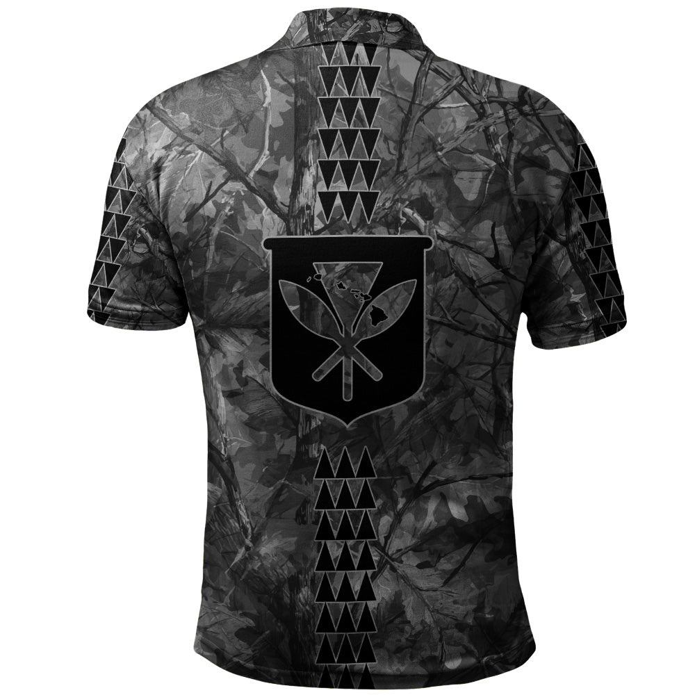 Hawaii Polo Shirt Woodland Kanaka Camo Style