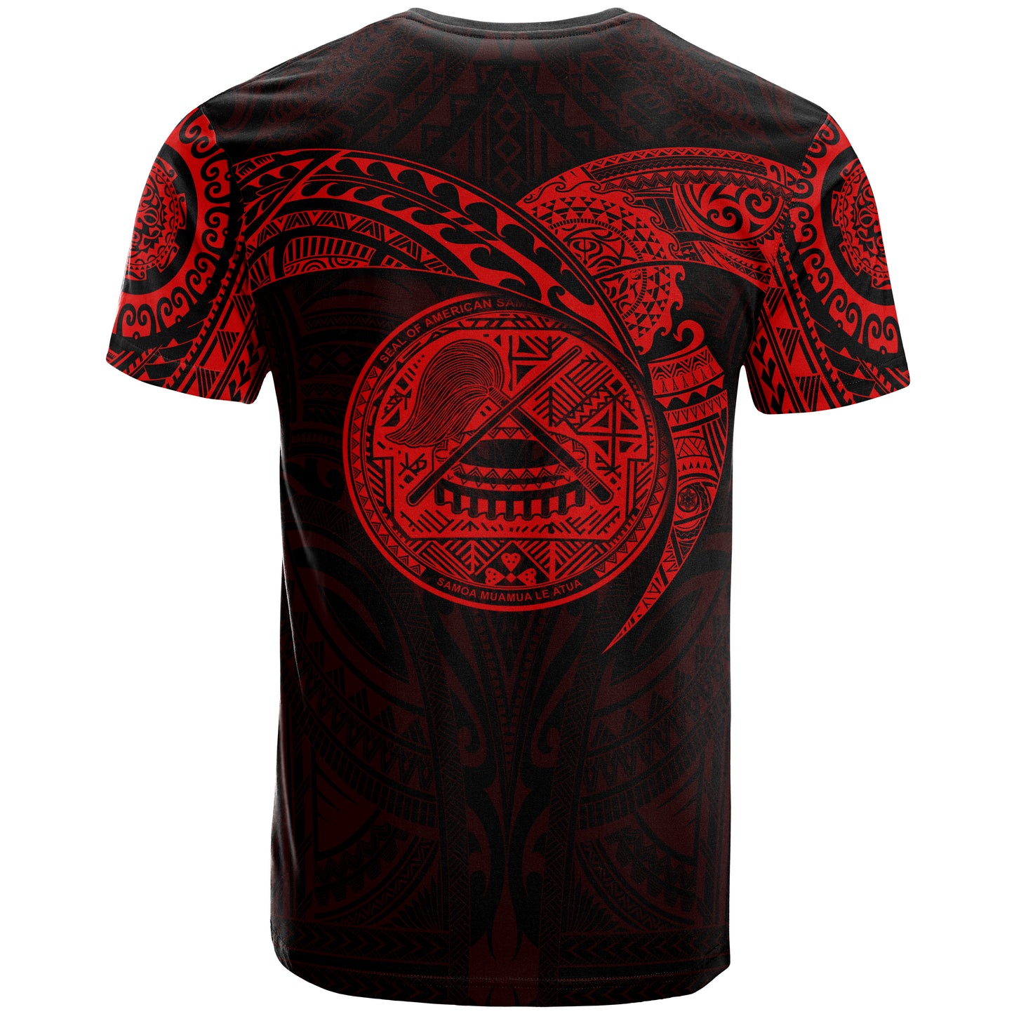 American Samoa Polynesian T-Shirt - Full Color Heart Shield