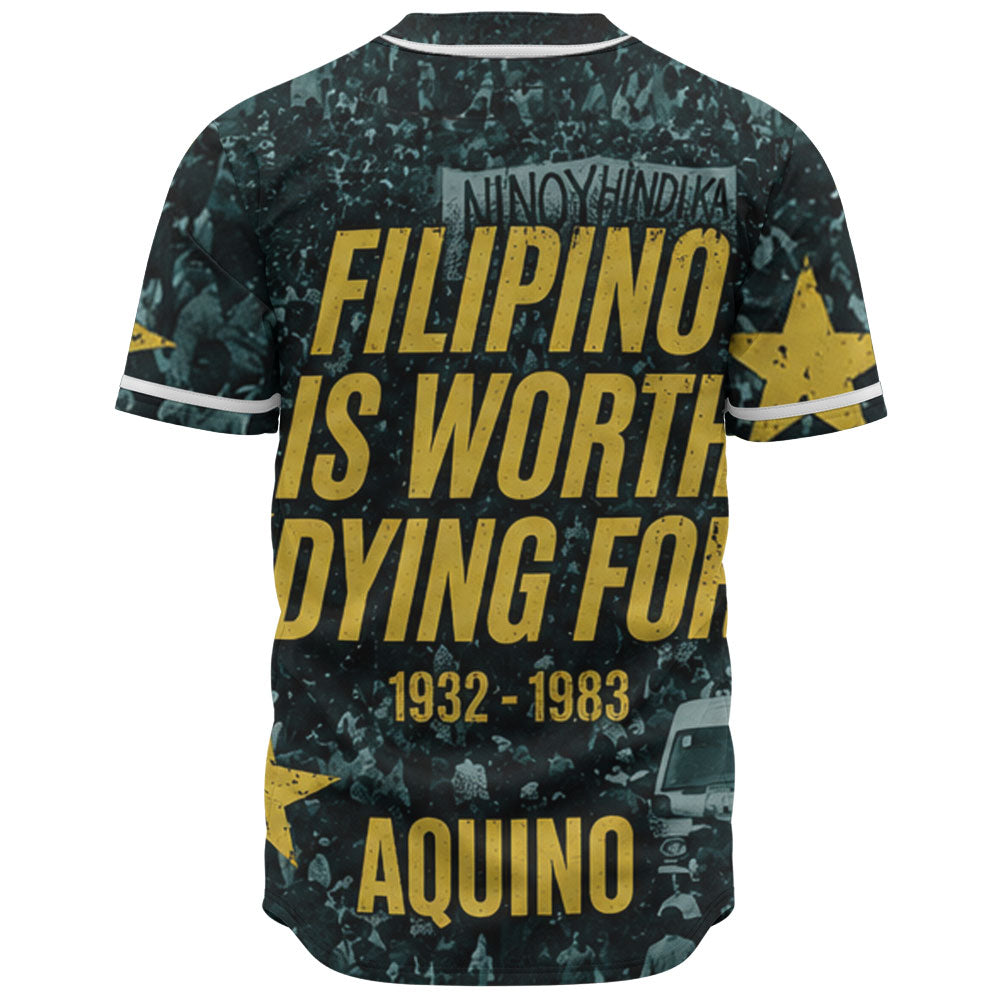 Philippines Filipinos Baseball Shirt Ninoy Aquino Philippine History Tribute Style