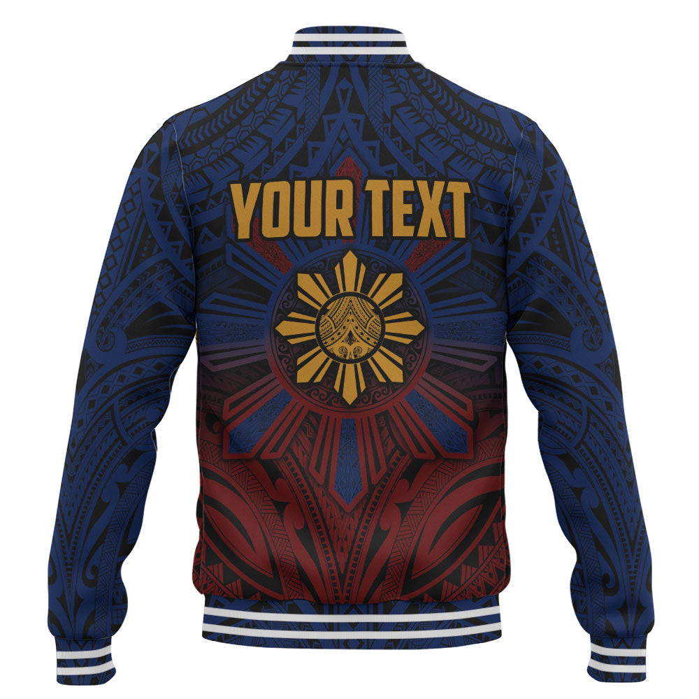 Philippines Filipinos Baseball Jacket Golden Sun Islands Tribal Style
