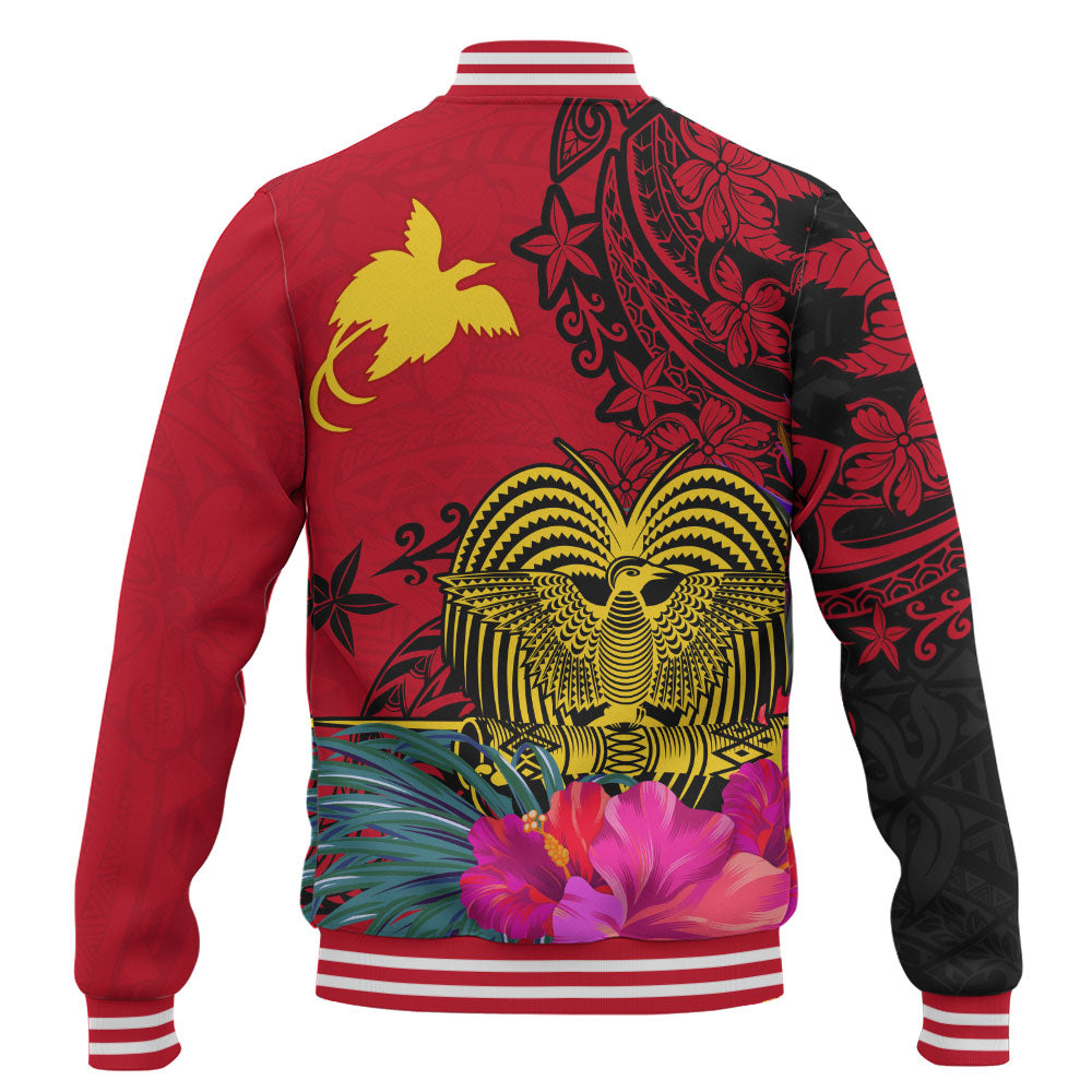 Papua New Guinea Baseball Jacket Flag Tribal Tropical Style