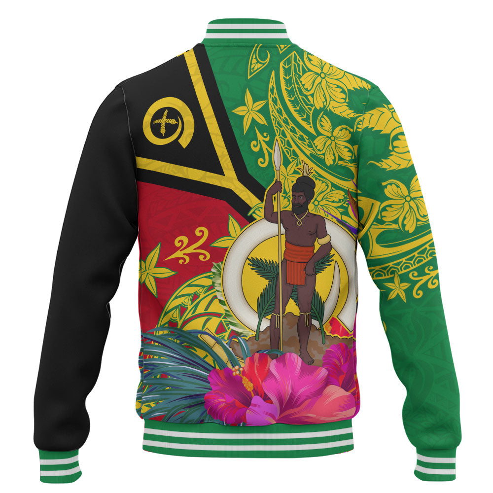 Vanuatu Baseball Jacket Flag Tribal Tropical Style