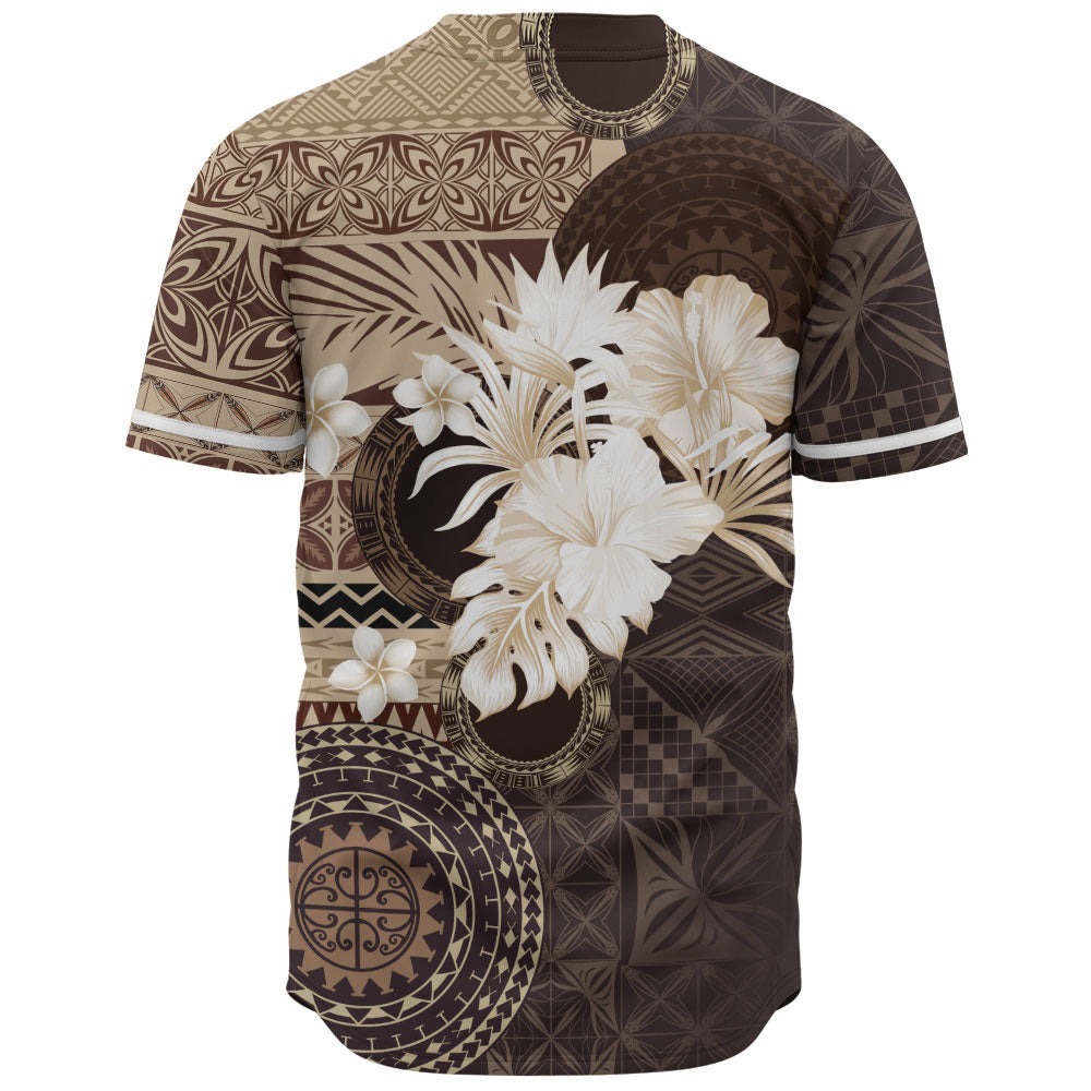Samoa Baseball Shirt Siapo Motif Print Fabric