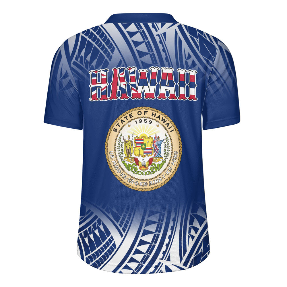 Hawaii Rugby Jersey Polynesian Tribal Aloha Hawaii Flag
