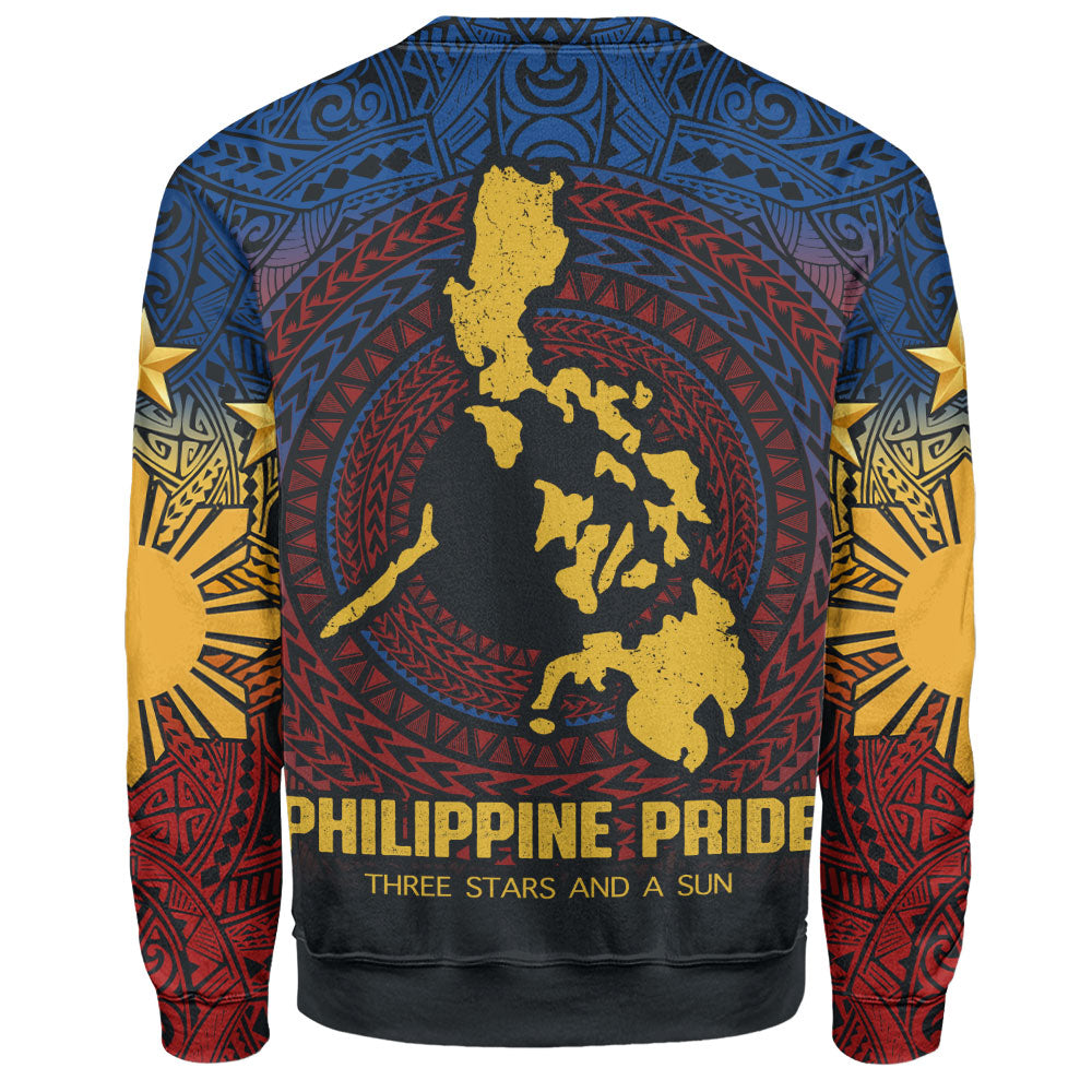 Philippines Filipinos Sweatshirt Philippine Pride Three Stars and A Sun