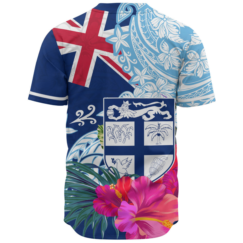 Fiji Baseball Shirt Flag Tribal Tropical Style