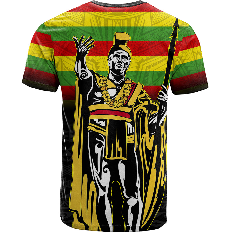 Hawaii T-Shirt King Kamehameha Flag Kanaka Maoli Tribal Tattoo