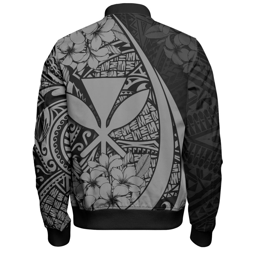 Hawaii Bomber Jacket National Plumeria Flower Symbols Style
