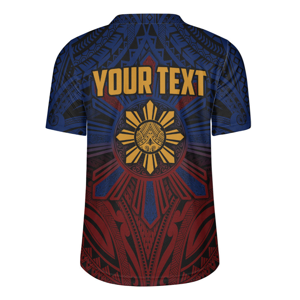 Philippines Filipinos Rugby Jersey Golden Sun Islands Tribal Style