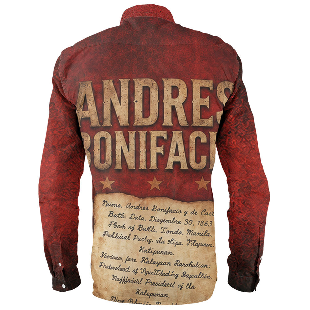 Philippines Filipinos Long Sleeve Shirt Andres Bonifacio Philippine Hero