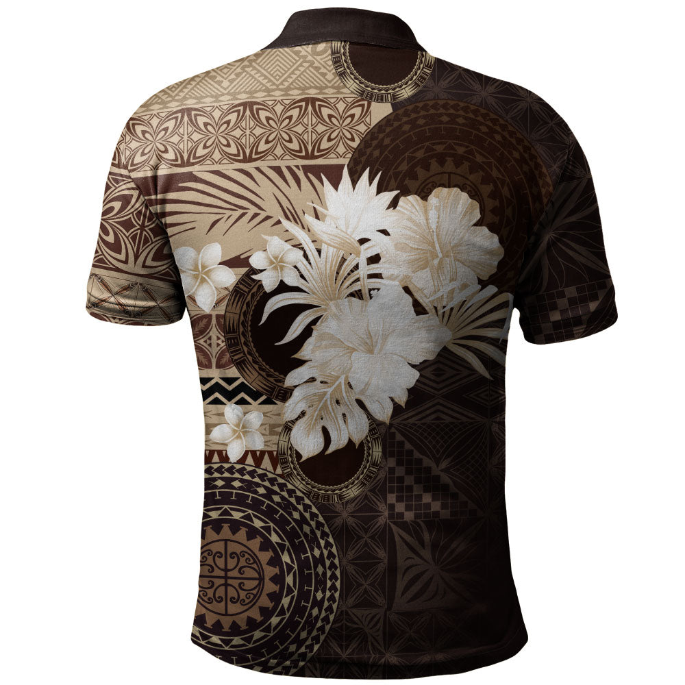 Samoa Polo Shirt Siapo Motif Print Fabric