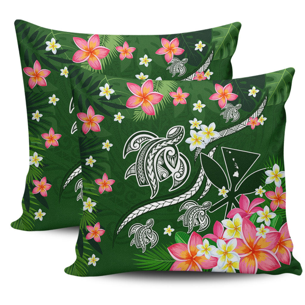 Hawaii Pillow Cases Aloha Island Turtle Plumeria Flower Tropical Fabric