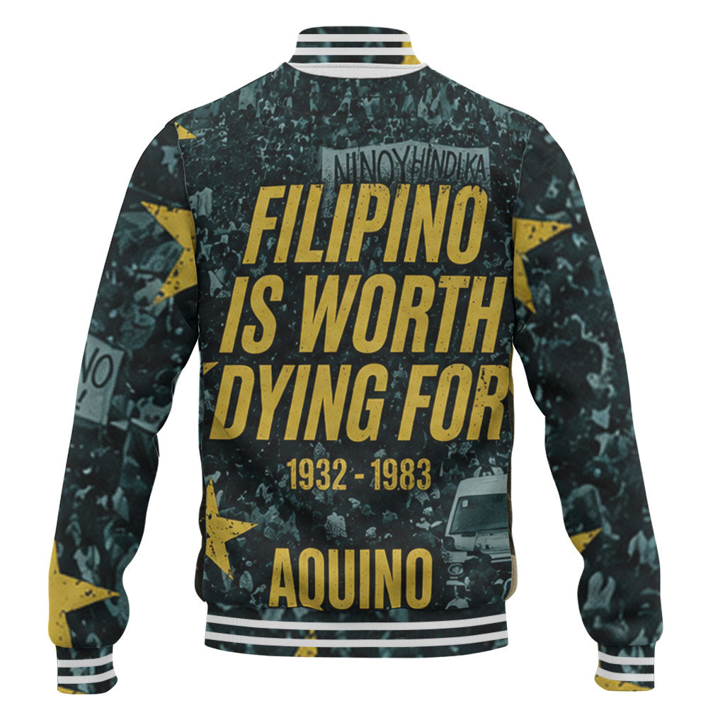 Philippines Filipinos Baseball Jacket Ninoy Aquino Philippine History Tribute Style
