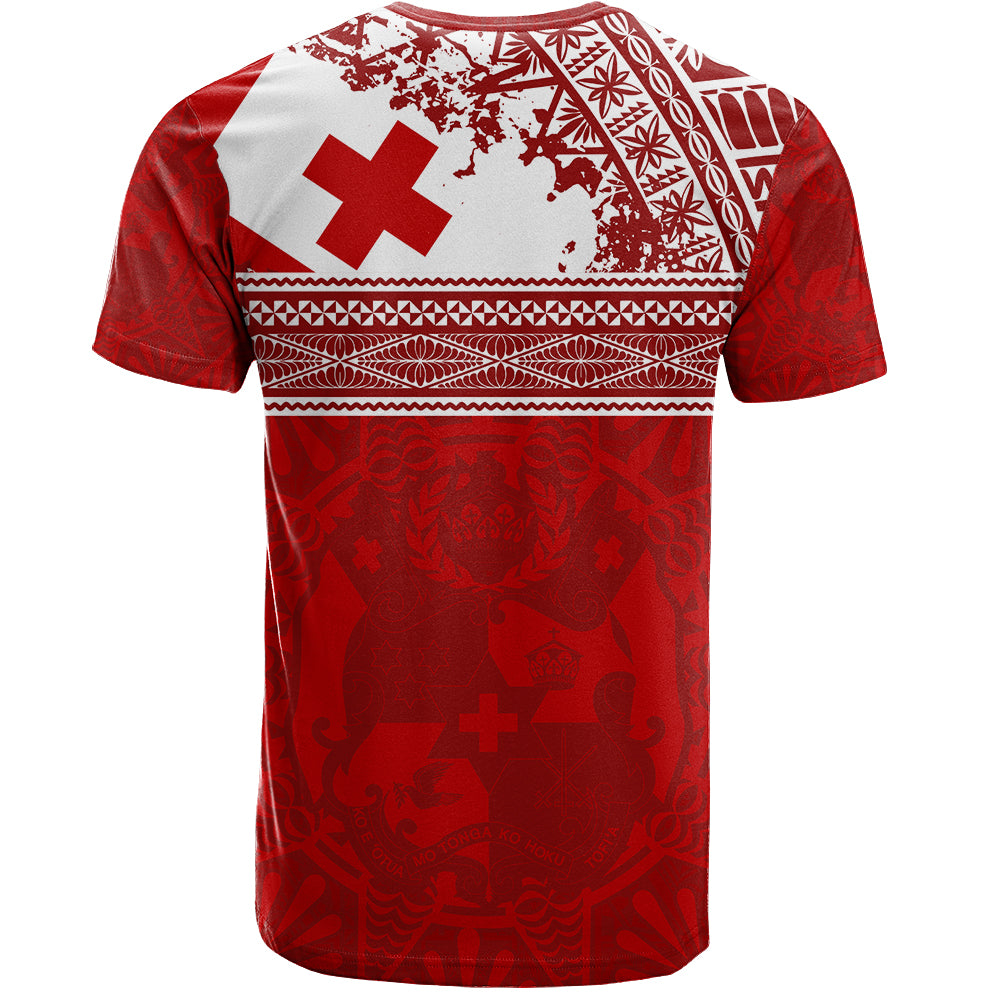 Tonga T-Shirt Flag Coat Of Arms Circle Ngatu Tribal