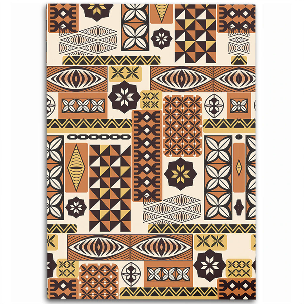 Tonga Area Rug Ngatu Tapa Pattern