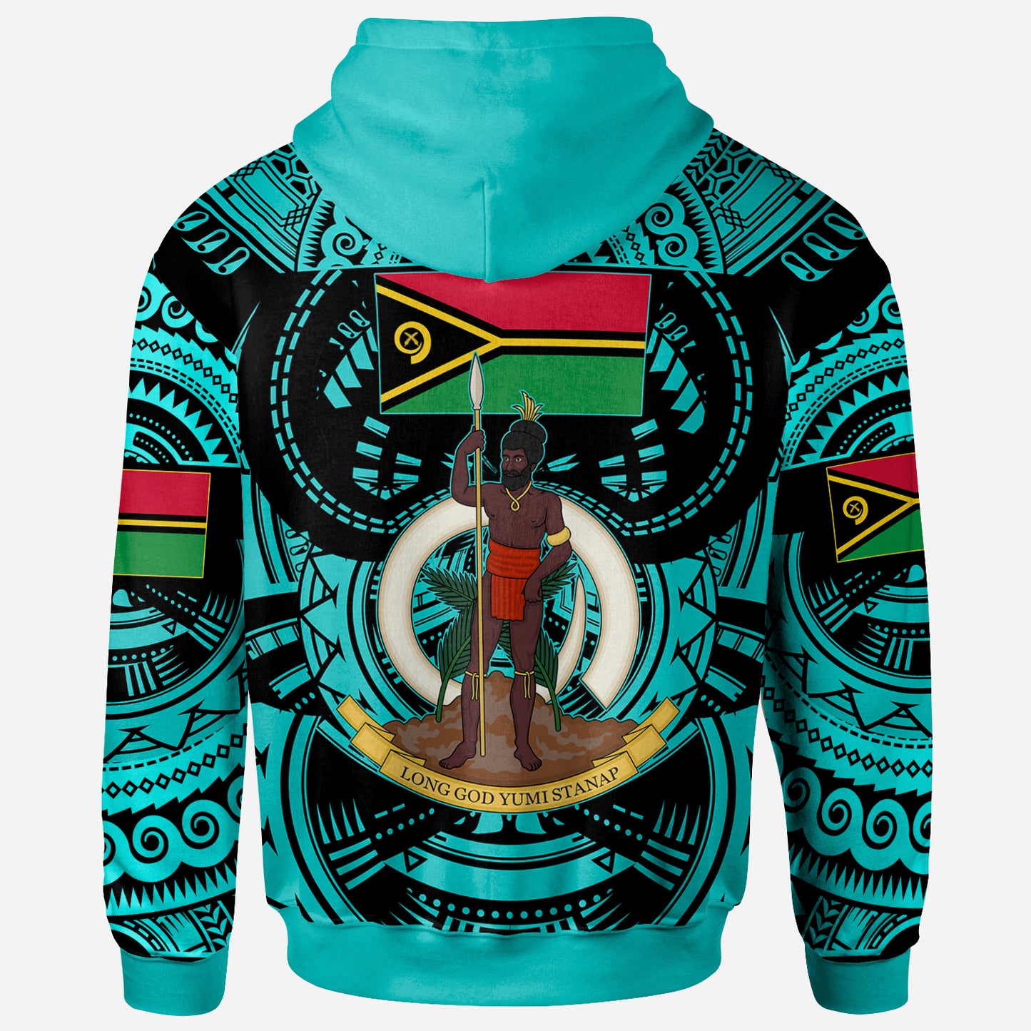 Vanuatu Hoodie - Vanuatu Polynesian Culture Pride Turquoise Hoodie
