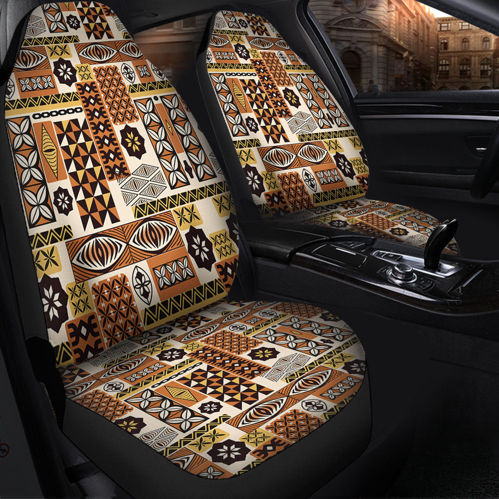Tonga Car Seat Covers Ngatu Tapa Pattern