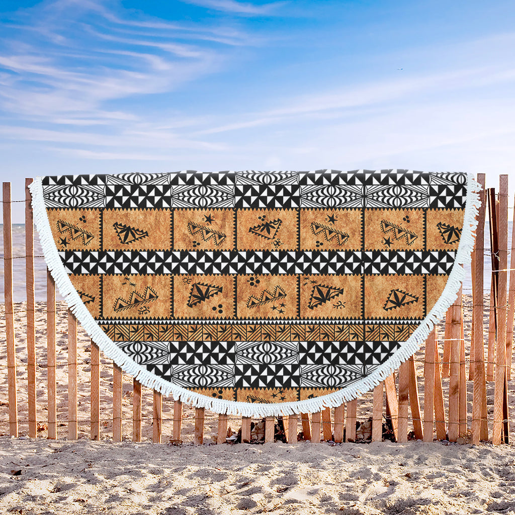 Tonga Beach Blanket Tapa Pattern