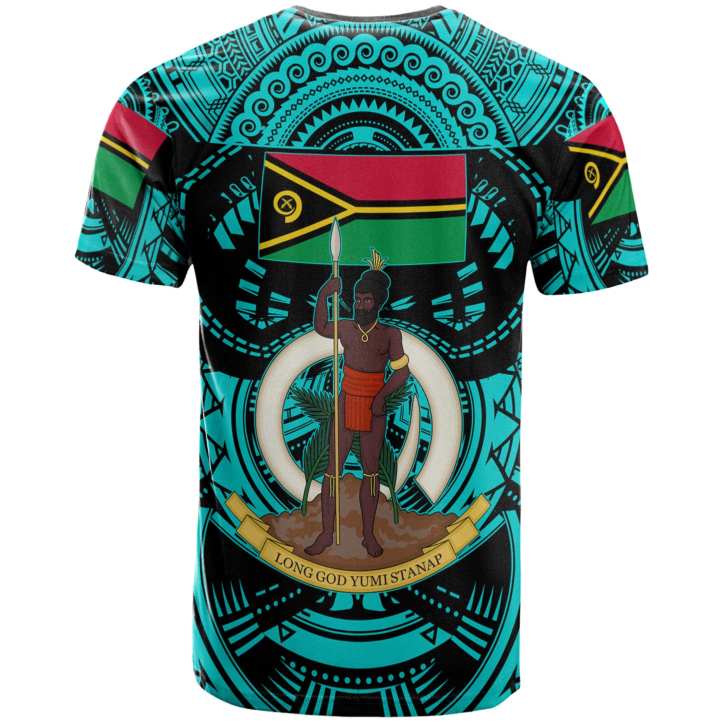 Vanuatu T-Shirt - Custom Vanuatu Polynesian Culture Pride Turquoise T-Shirt
