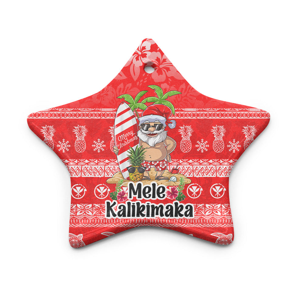 Hawaii Ceramic Ornament  Mele Kalikimaka Merry Christmas Tree Pineapple Tropical