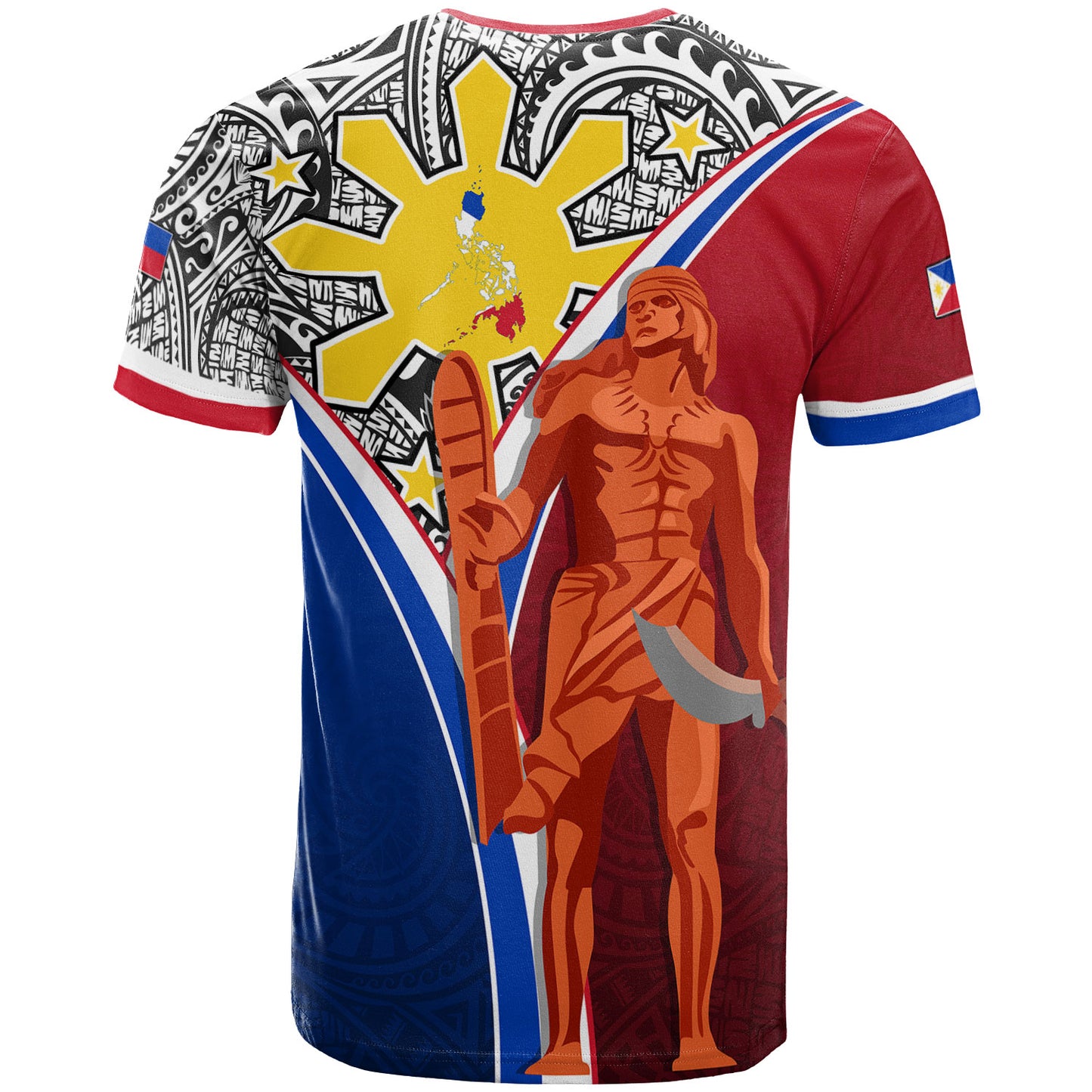 Philippines Filipinos T-Shirt Philippines Lapu Lapu With Tribal Kalabaw And Sun