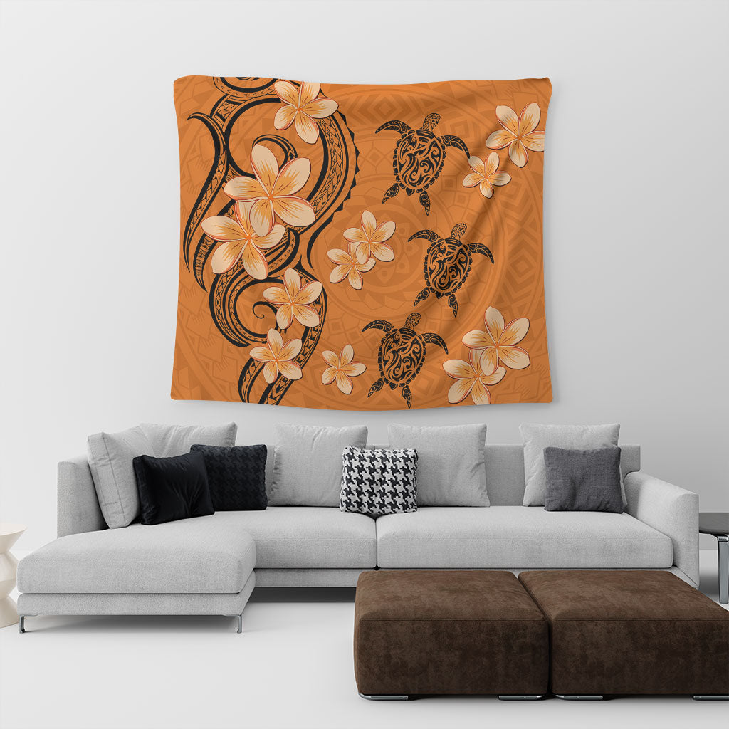 Hawaii Tapestry Tribal Tattoo Polynesia Plumeria Flower