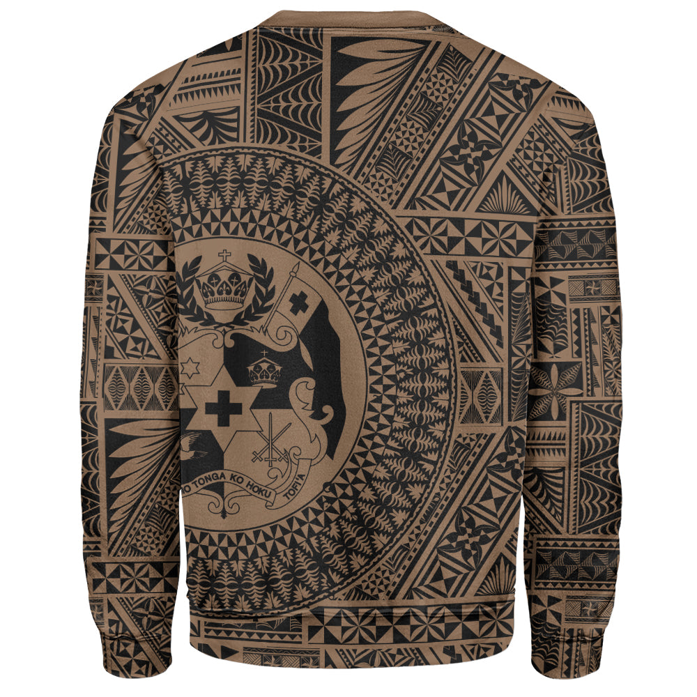Tonga Sweatshirt Royal Seal Tribal Pattern