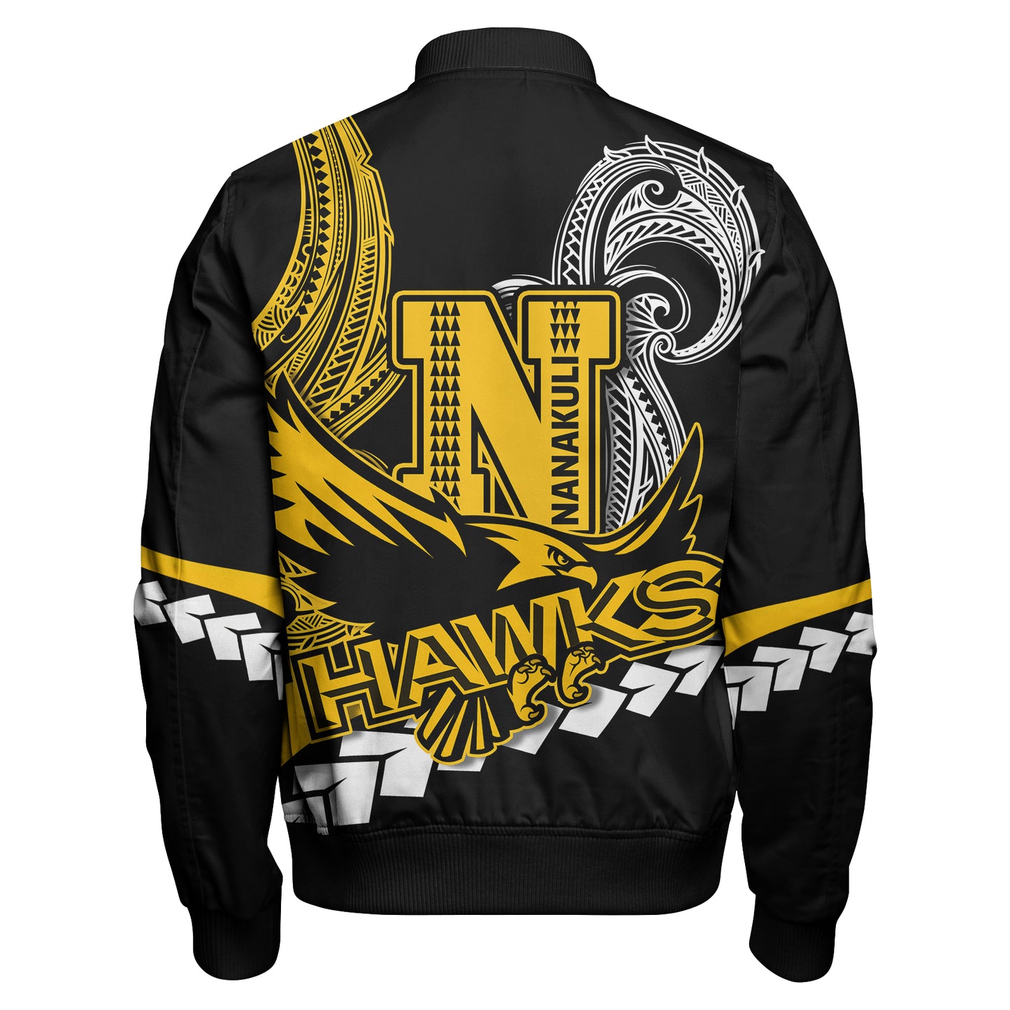 Hawaii Custom Bomber Jacket - Nanakuli High School Polynesian Tribal Pattern
