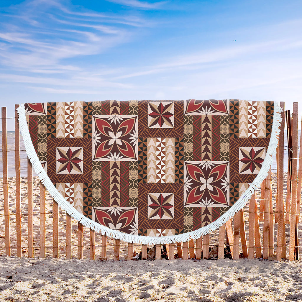 Samoa Beach Blanket Siapo Pattern Print