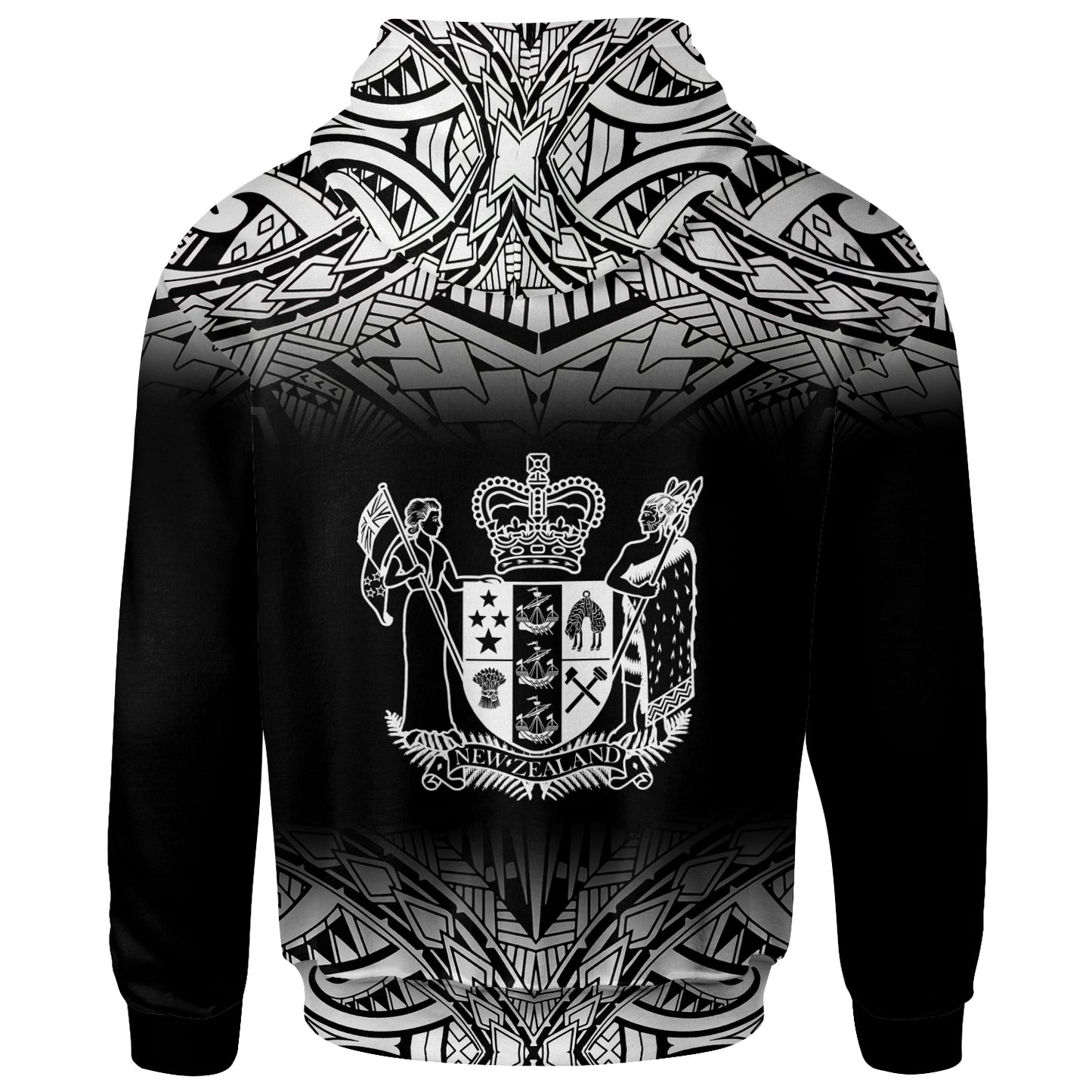 New Zealand Hoodie Fog Black Style