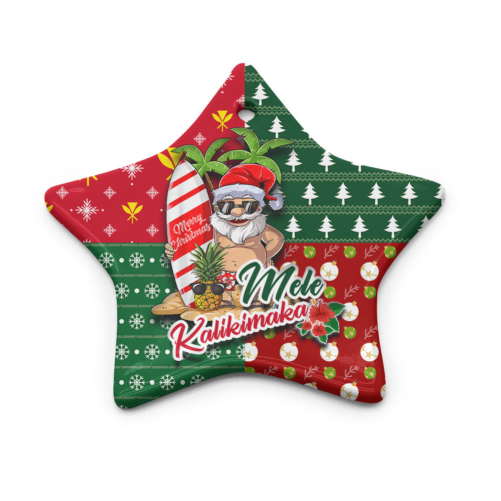 Hawaii Ceramic Ornament Mele Kalikimaka Hawaii Christmas Patterns