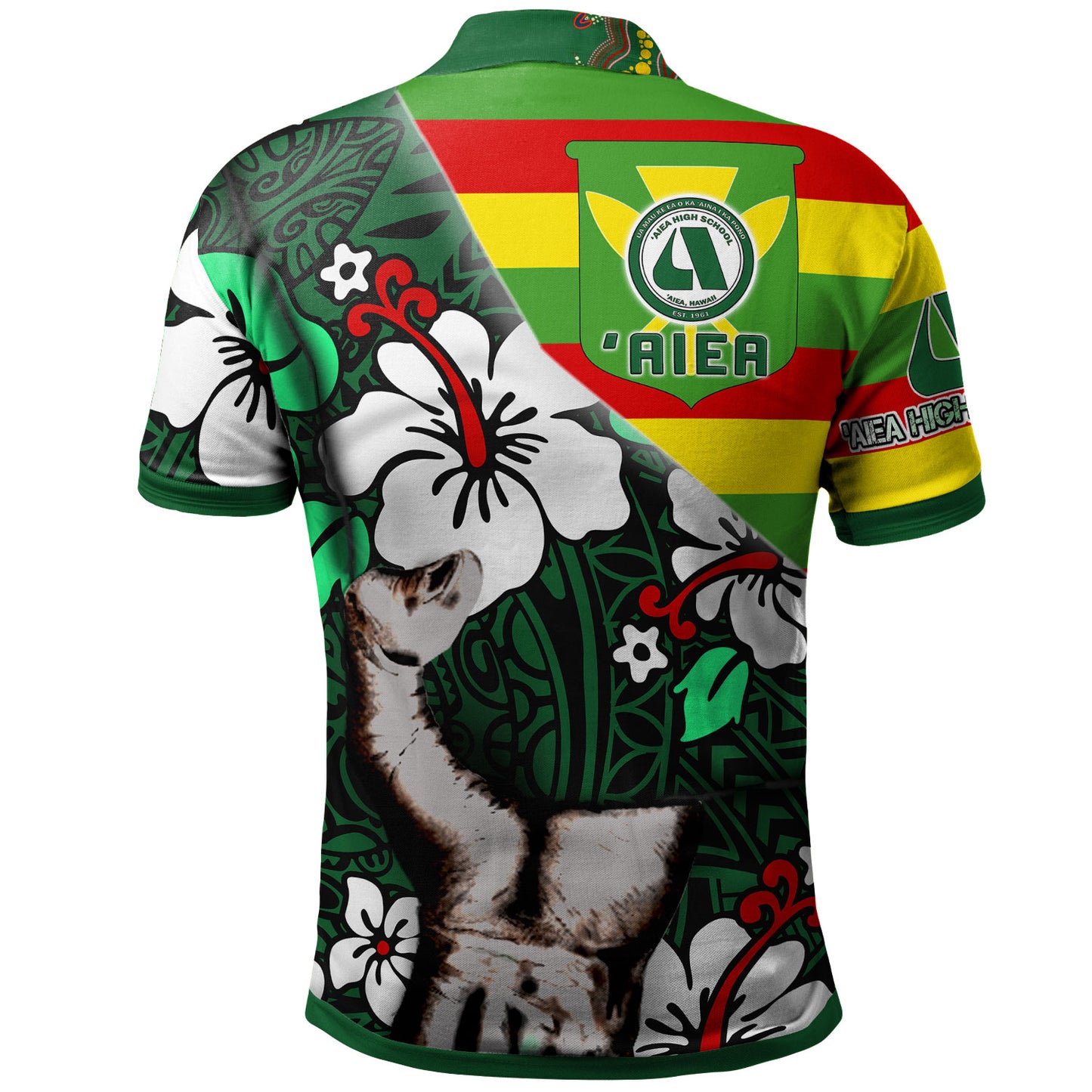 Hawaii Custom Polynesian Patronage Polo Shirt - 'Aiea High School Bloods In My Veins